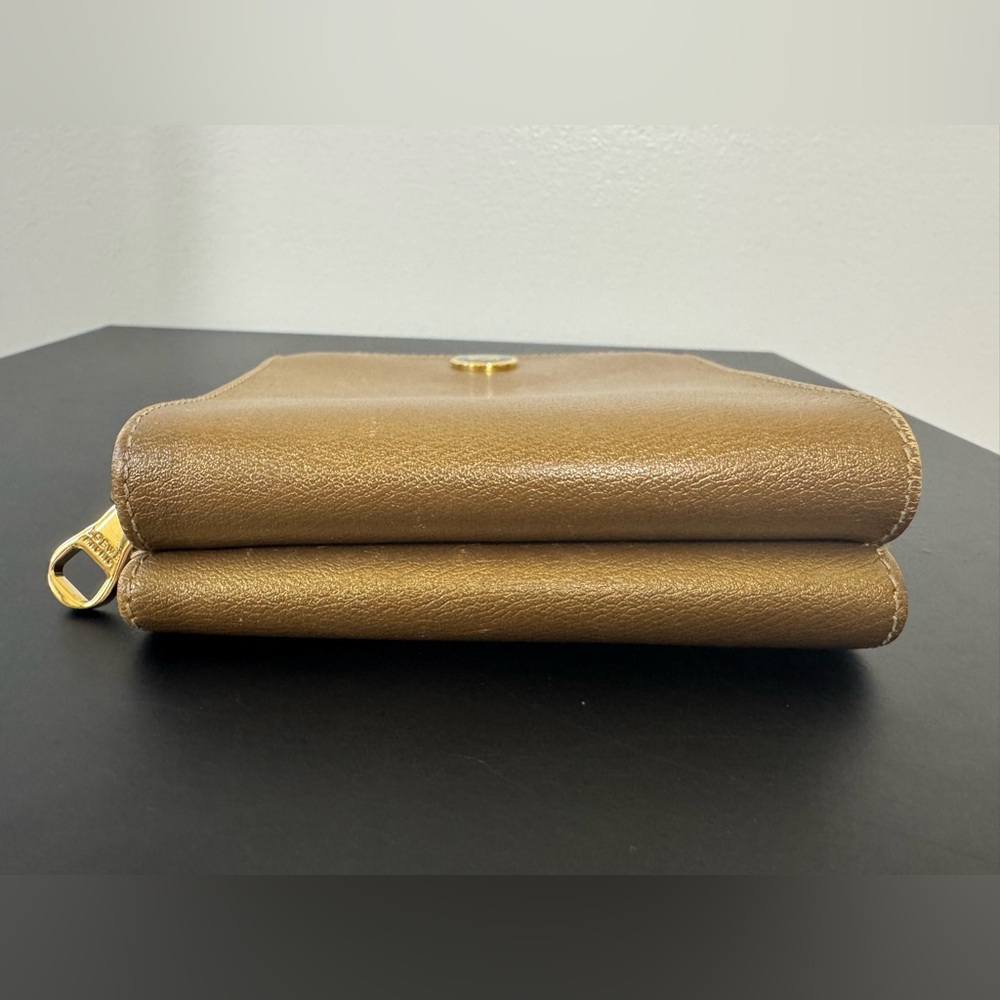 Loewe Gold Shimmer Leather Wallet AUTHENTIC EUC Card holder zipper closure - Picture 12 of 13